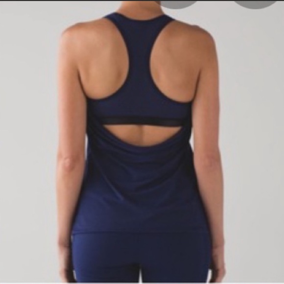 lululemon athletica Tops - Lululemon black tank with shelf bra and sheer tank